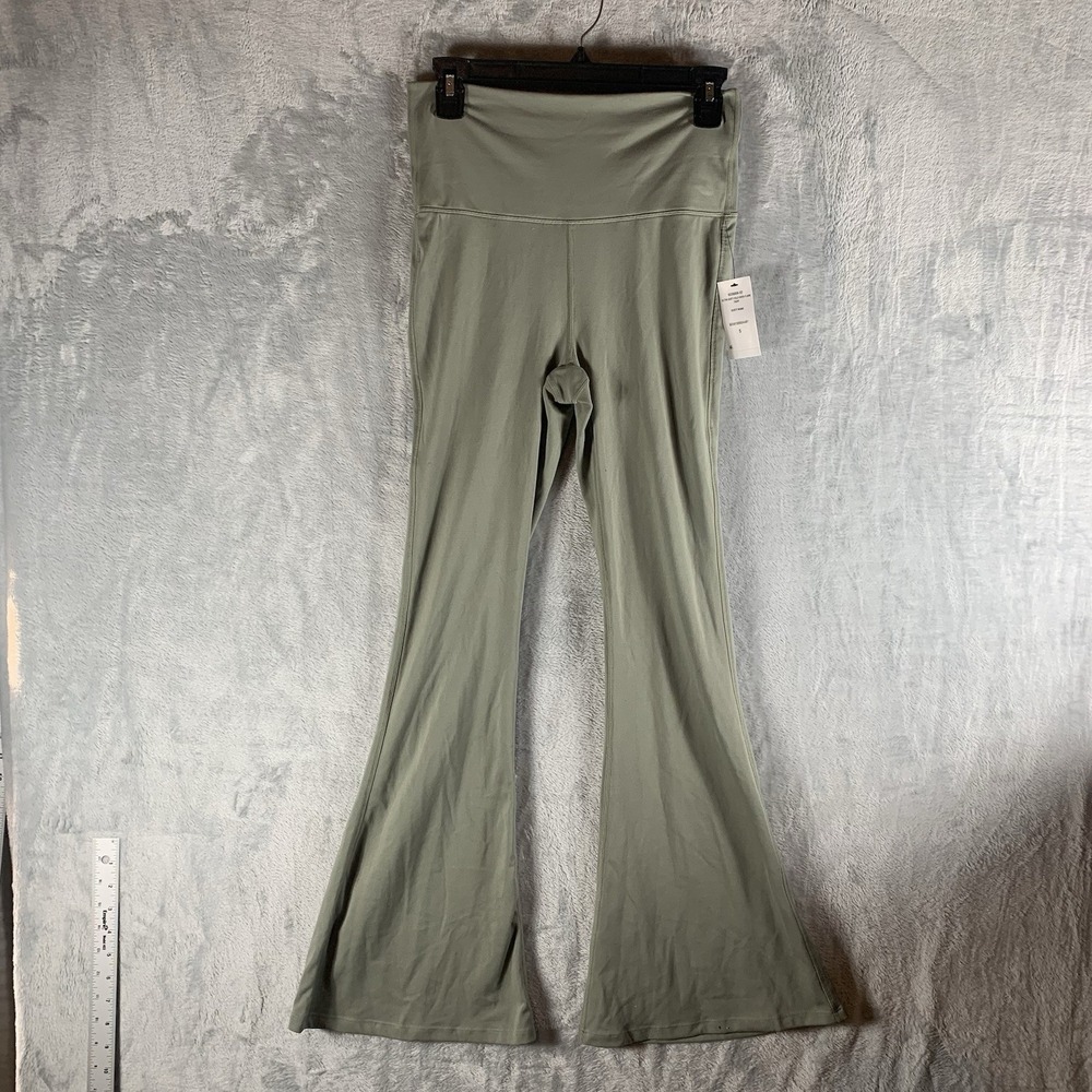Cotton On Body Womens Leggings S Ultra Soft Fold Over‎ Flare Green Khaki NWT